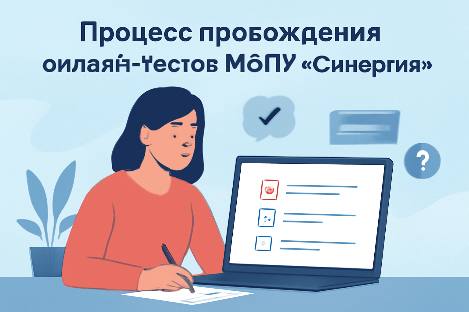 Процесс прохождения онлайн-тестов МФПУ «Синергия»