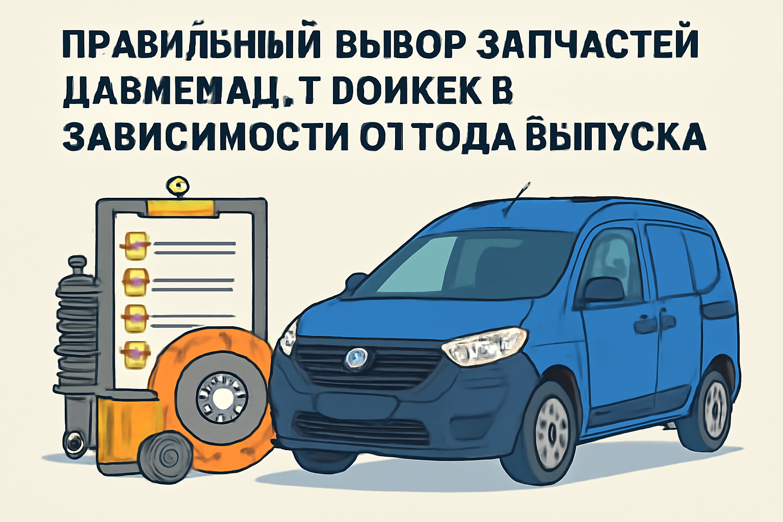 Правильный выбор запчастей для Renault Dokker в зависимости от года выпуска