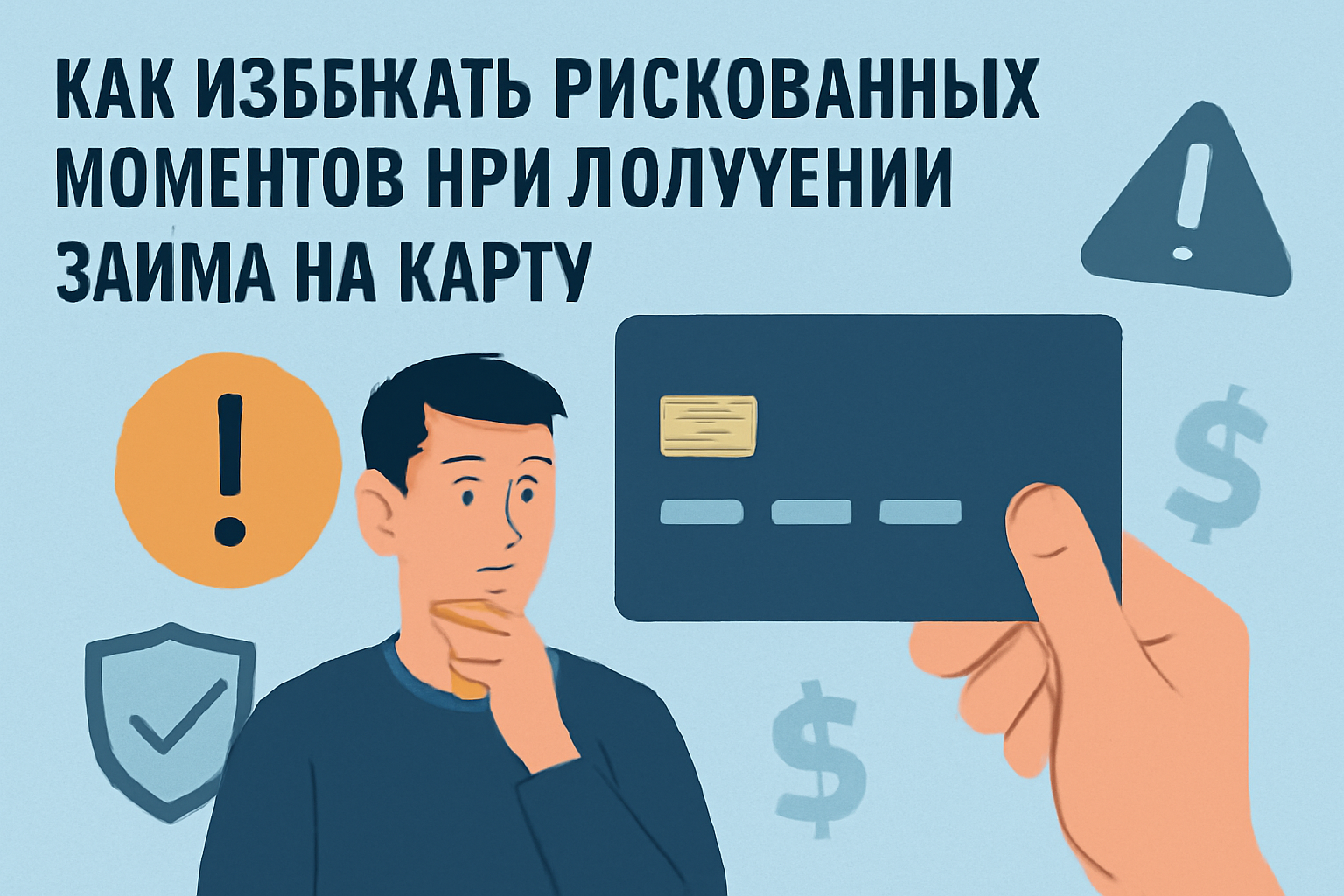 Как избежать рискованных моментов при получении займа на карту