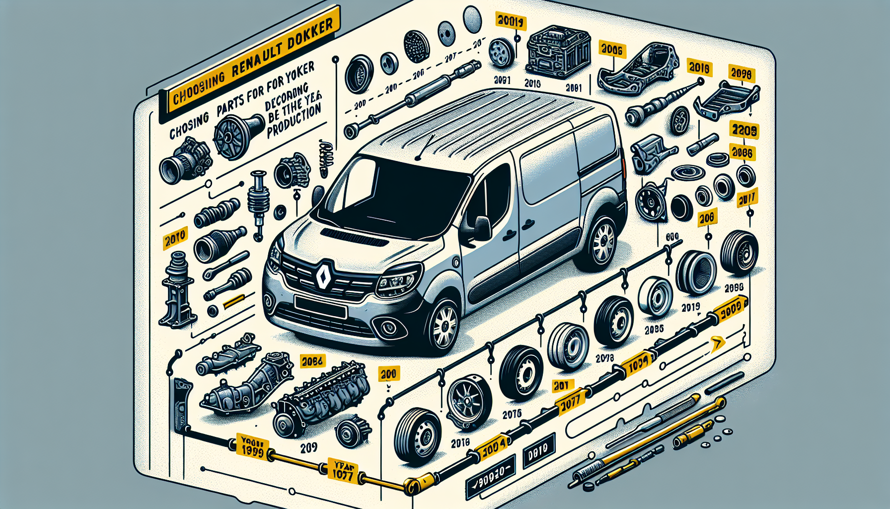 Выбор запчастей для Renault Dokker в зависимости от года выпуска