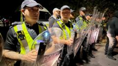 Министр осудил беспорядки на антимигрантском митинге в Портсмуте после ранений полицейских